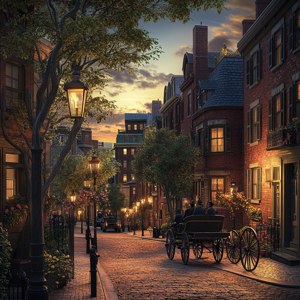 1900s Boston captured in realistic photo renderings.