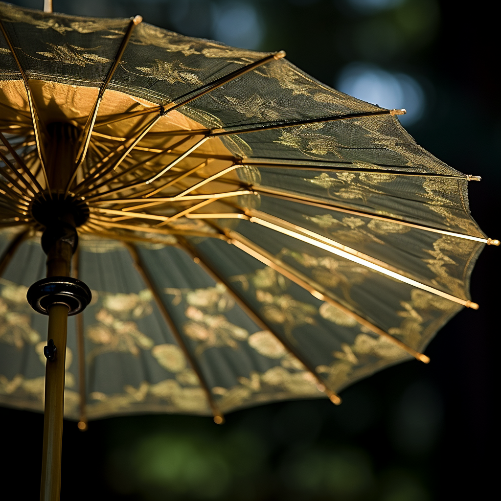 Detailed 1900s Parasol Walk in the Park