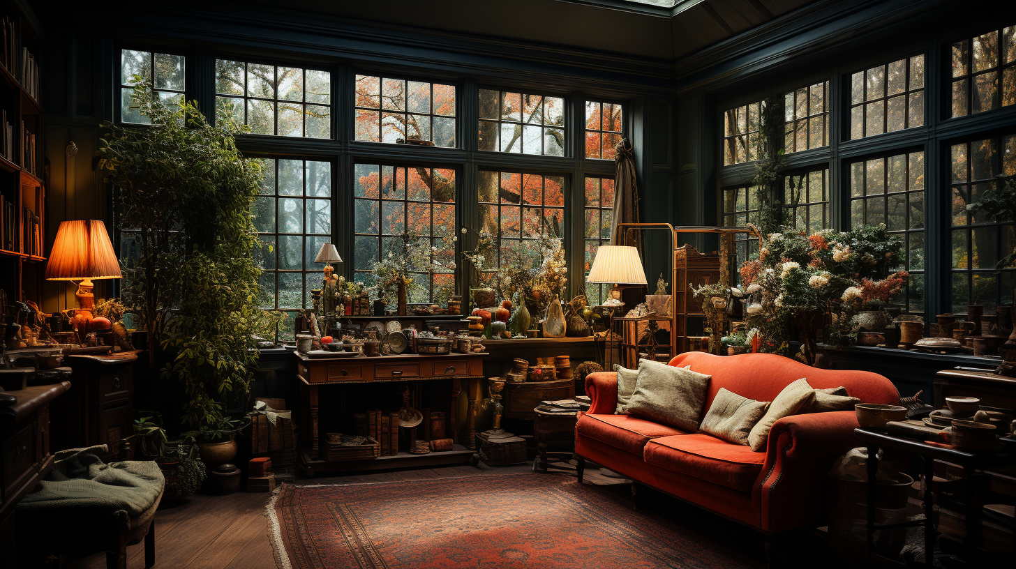 Christmas tree in 1940 living room