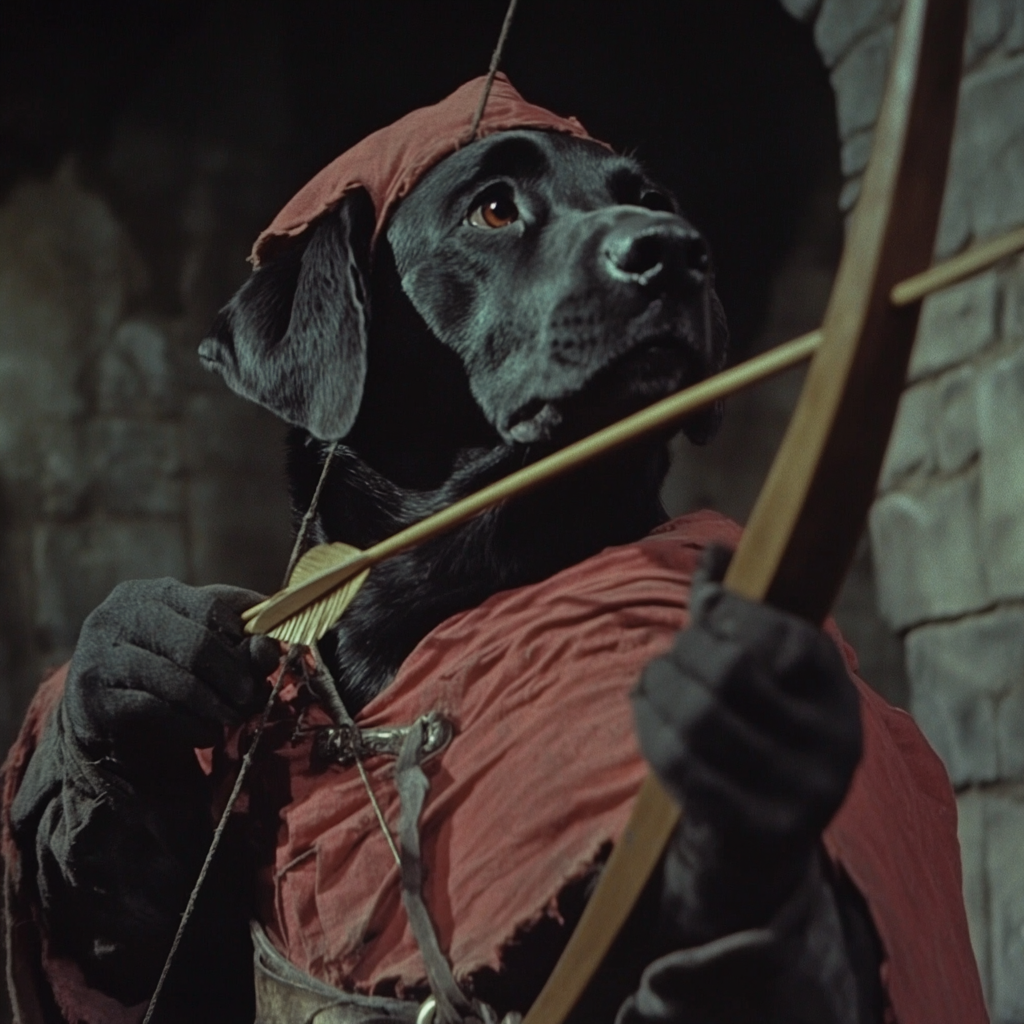 1950's Retro Fantasy Movie with Dog-headed Archer