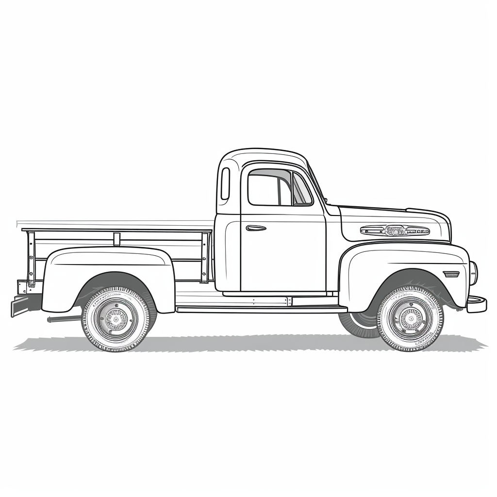 Outline of 1950s Ford Truck