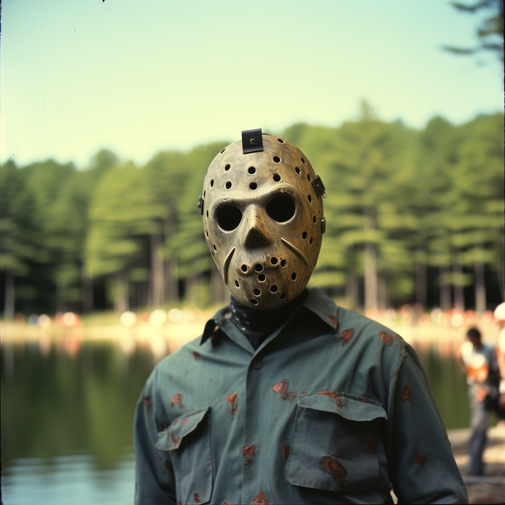 1950s Kodachrome photograph of Camp Crystal Lake