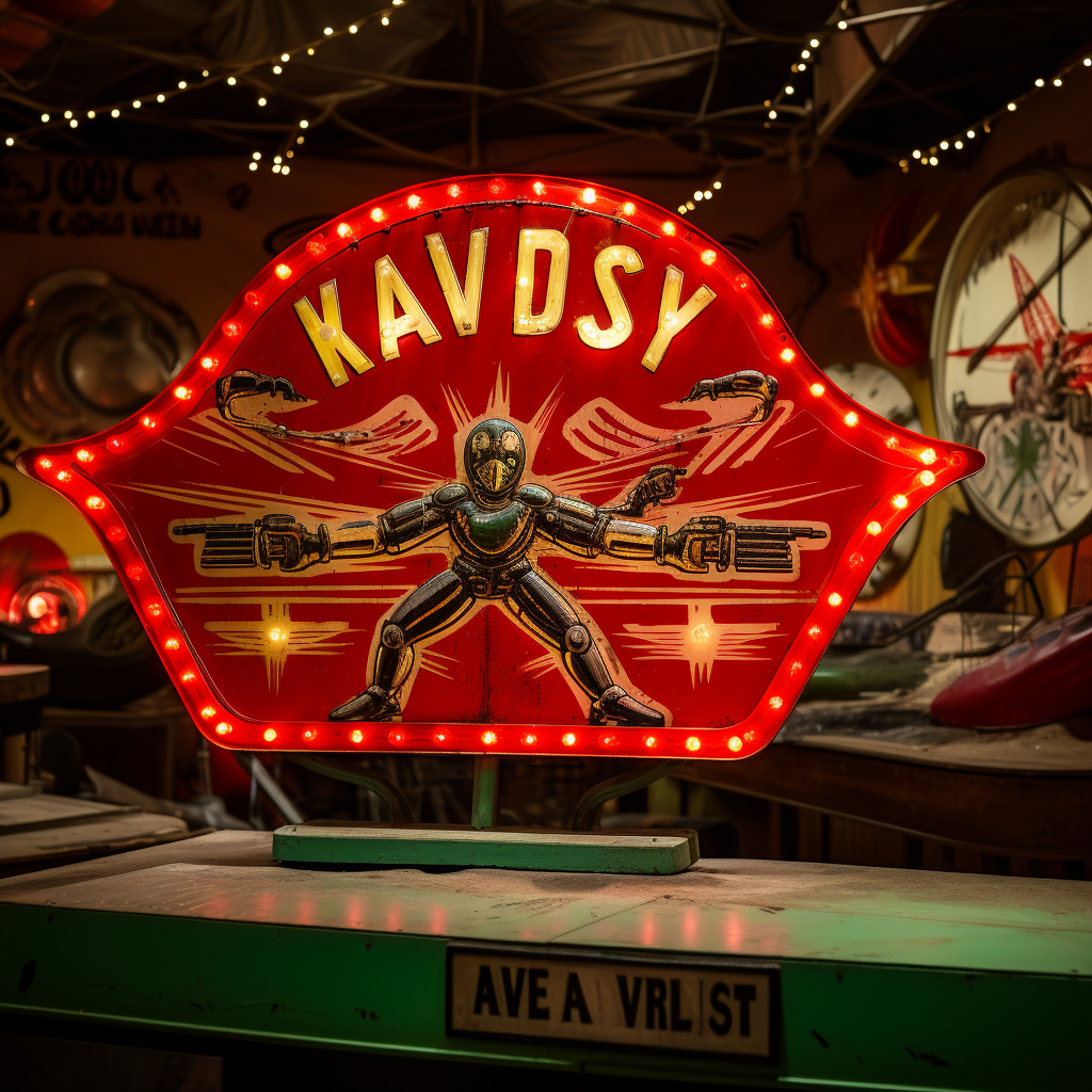 1950s themed midway sideshow game sign