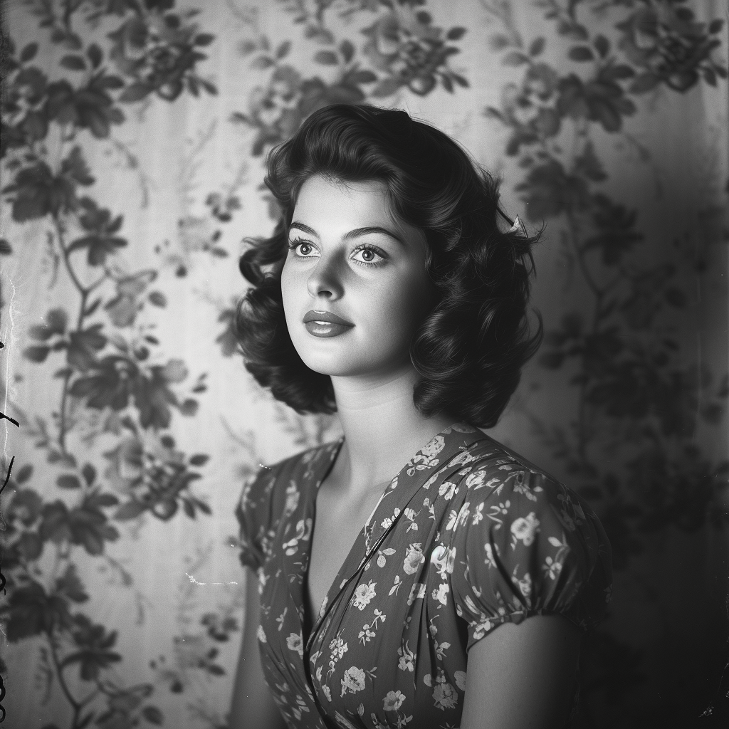 1950s Black and White Studio Portrait