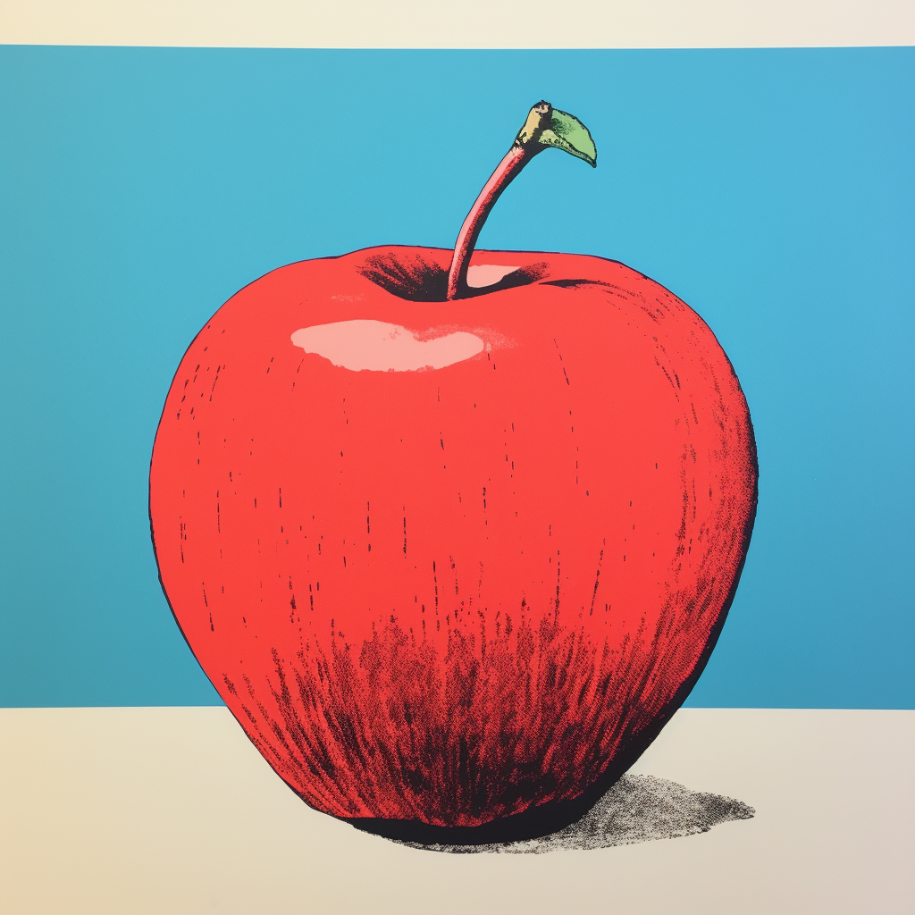 1960s art deco apple poster