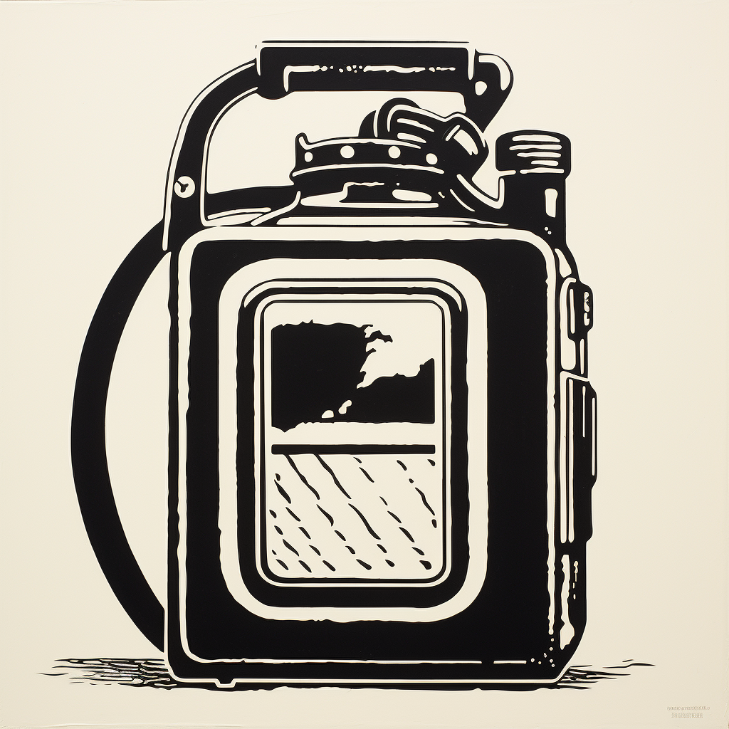 Retro pop art oil can print