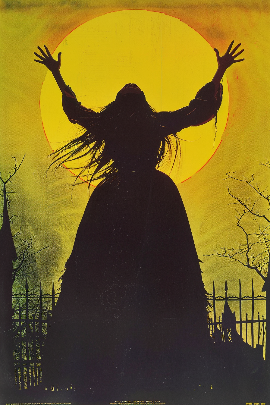 Witch in 1970s underground poster