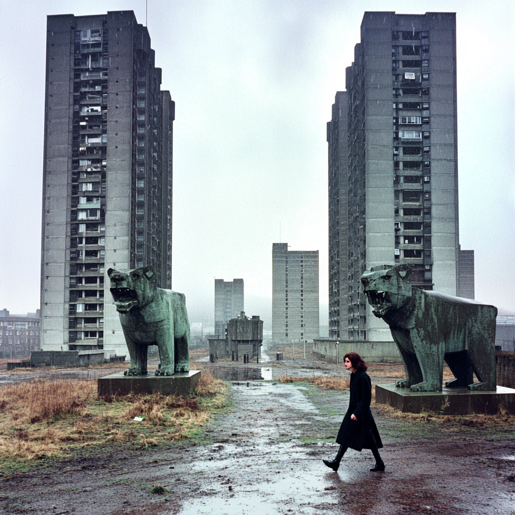 1970s Belfast Tower Blocks in Documentary Style Photo