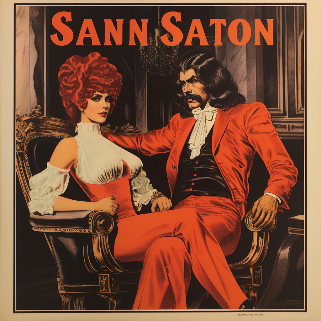 Retro saloon poster image