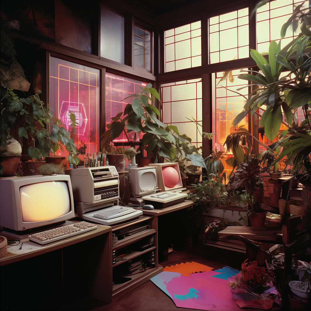 1980s Aesthetic Home Office Graphic Design