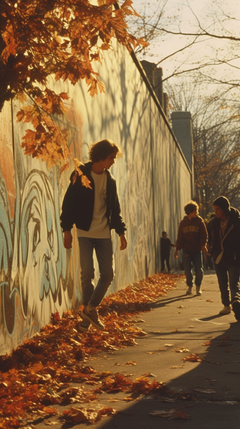 Skaters in 1980s NYC