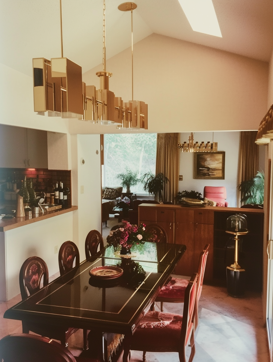 Vintage 1980s Dining Room Decor