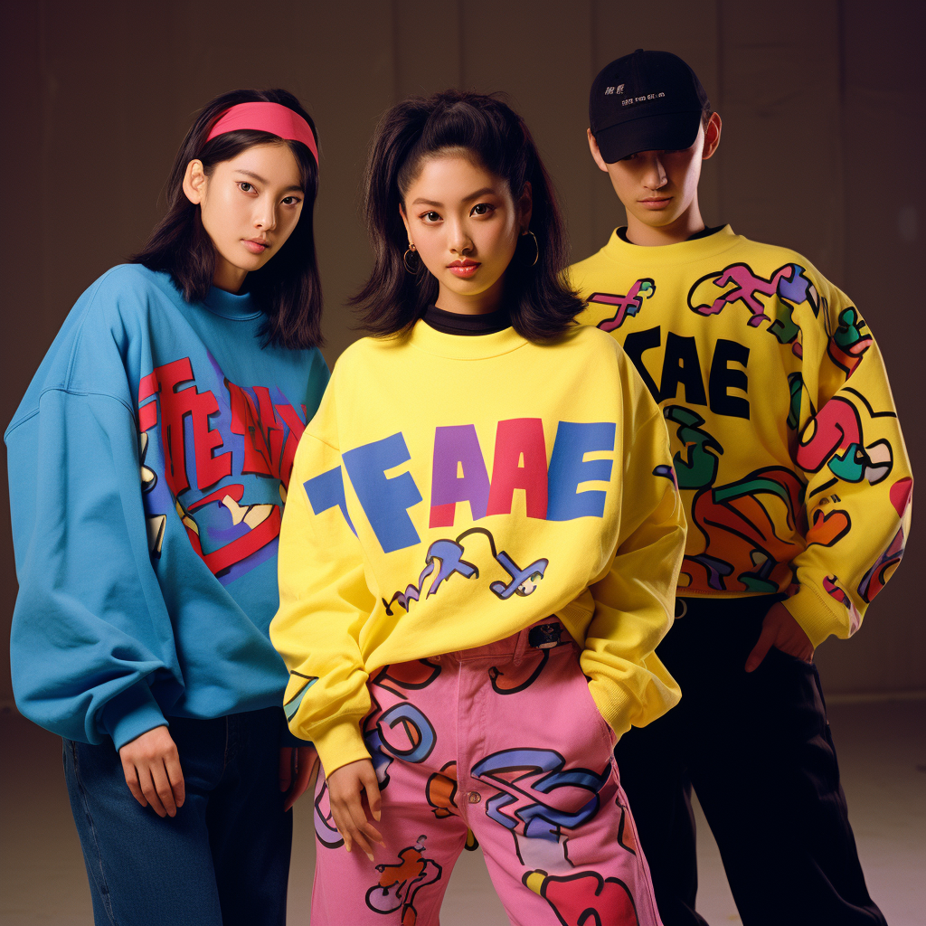 Colorful 1990s Japanese Pop Culture Apparel