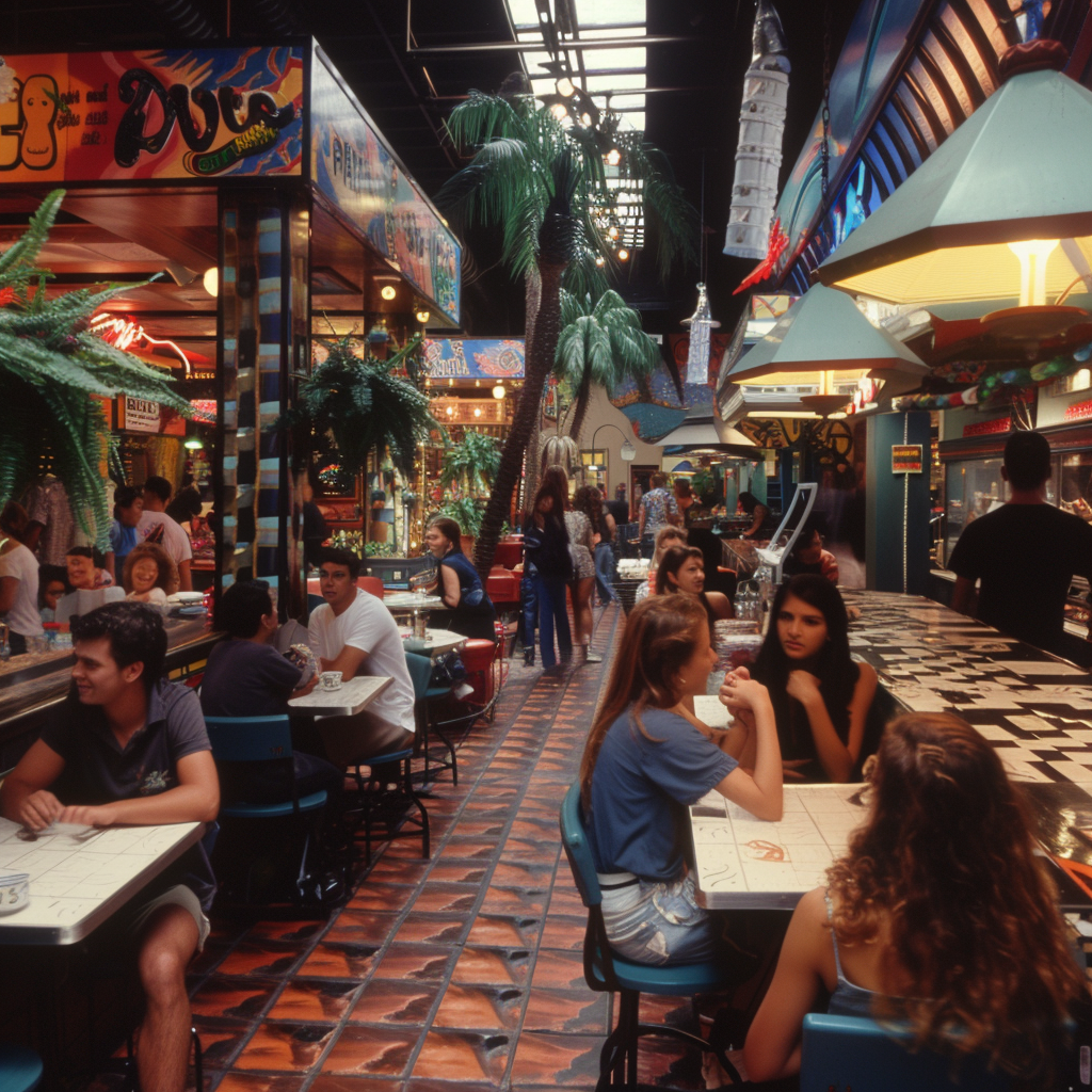 1990s Memphis style restaurant opening