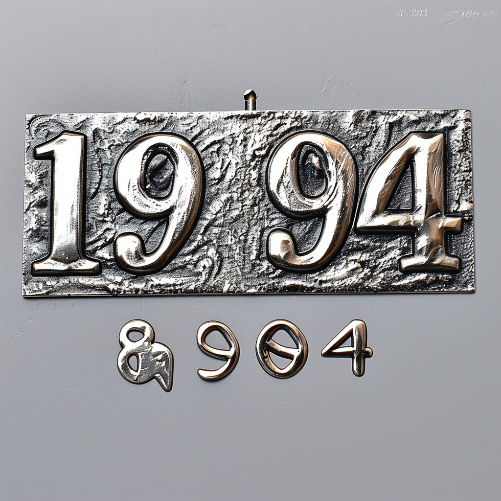 1994 title in silver effect