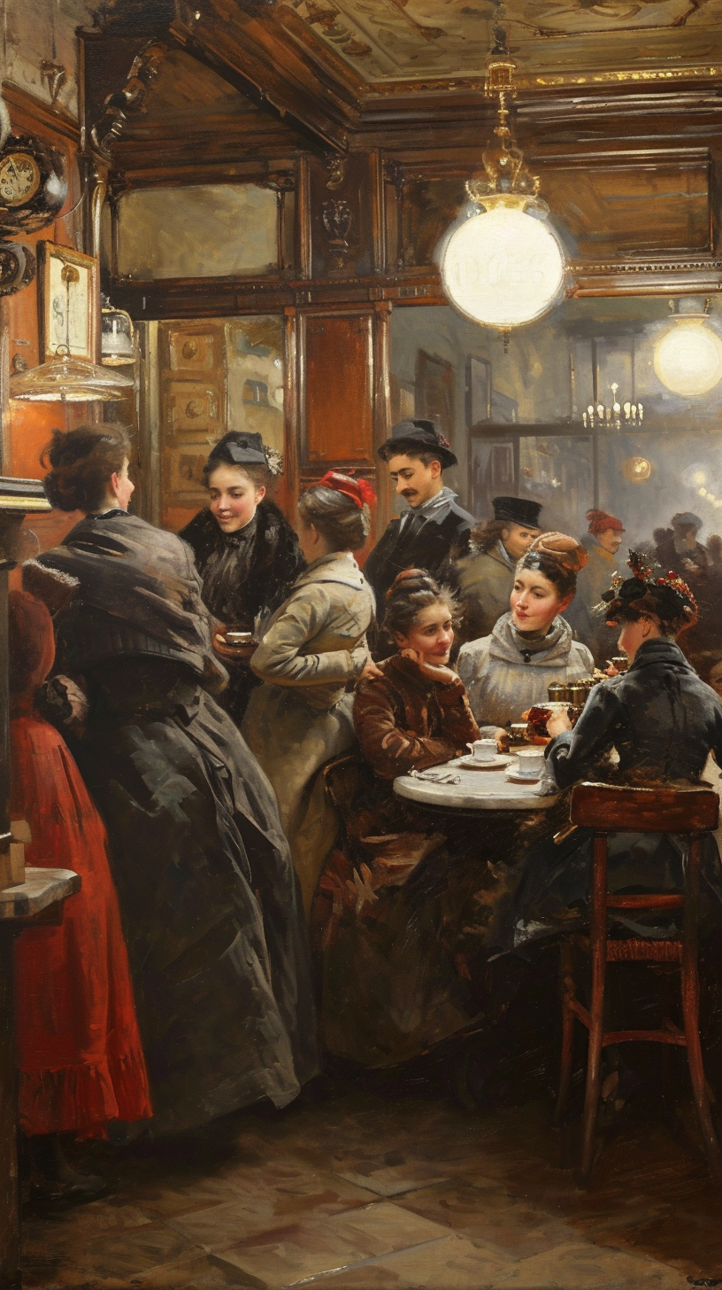 Russian Coffee House Scene