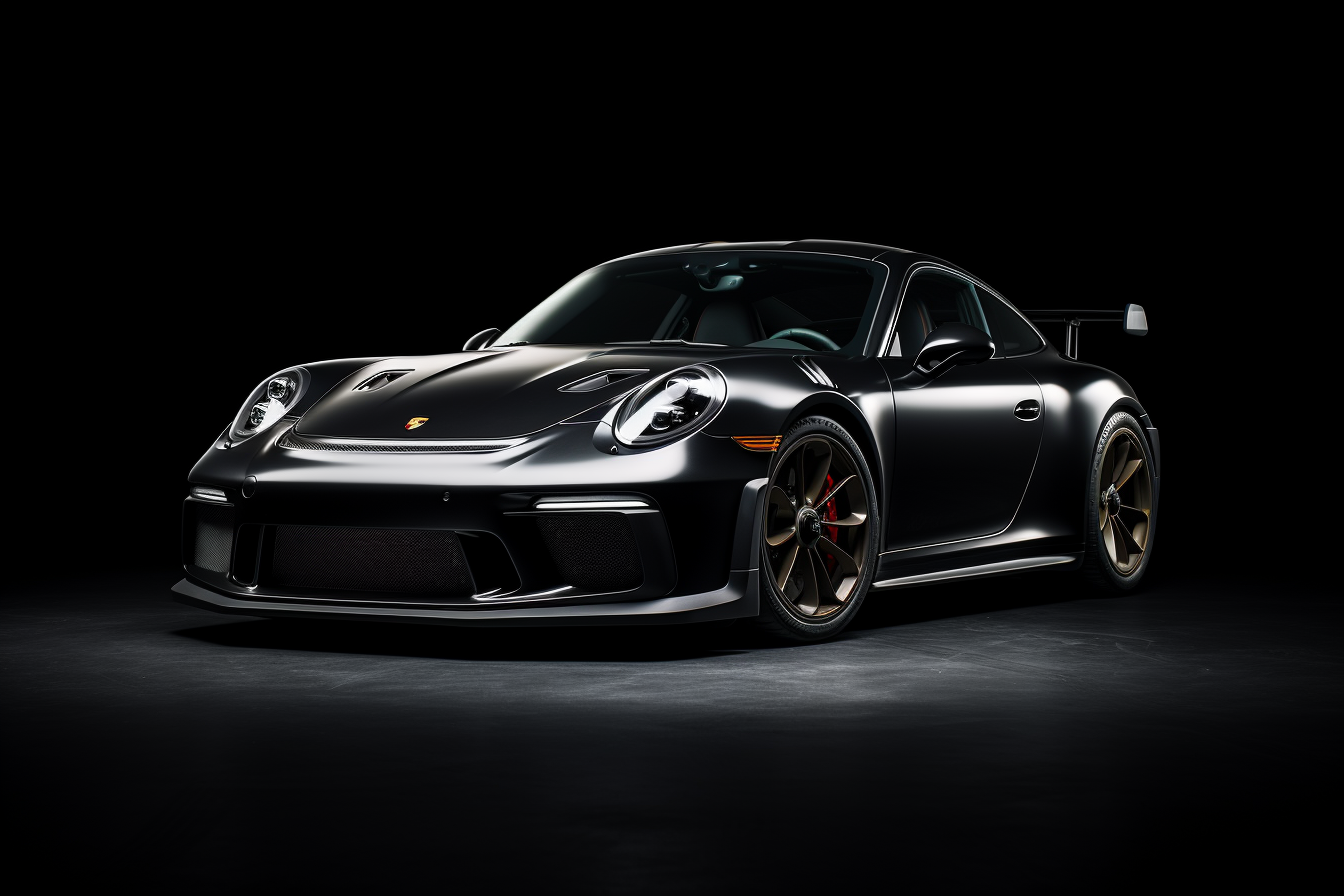 2023 Porsche GT3 on black background