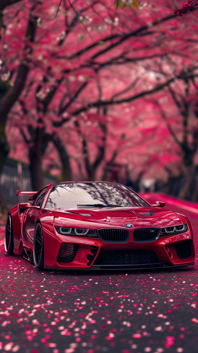 2024 BMW M1 Custom Red Widebody on Sakura Road