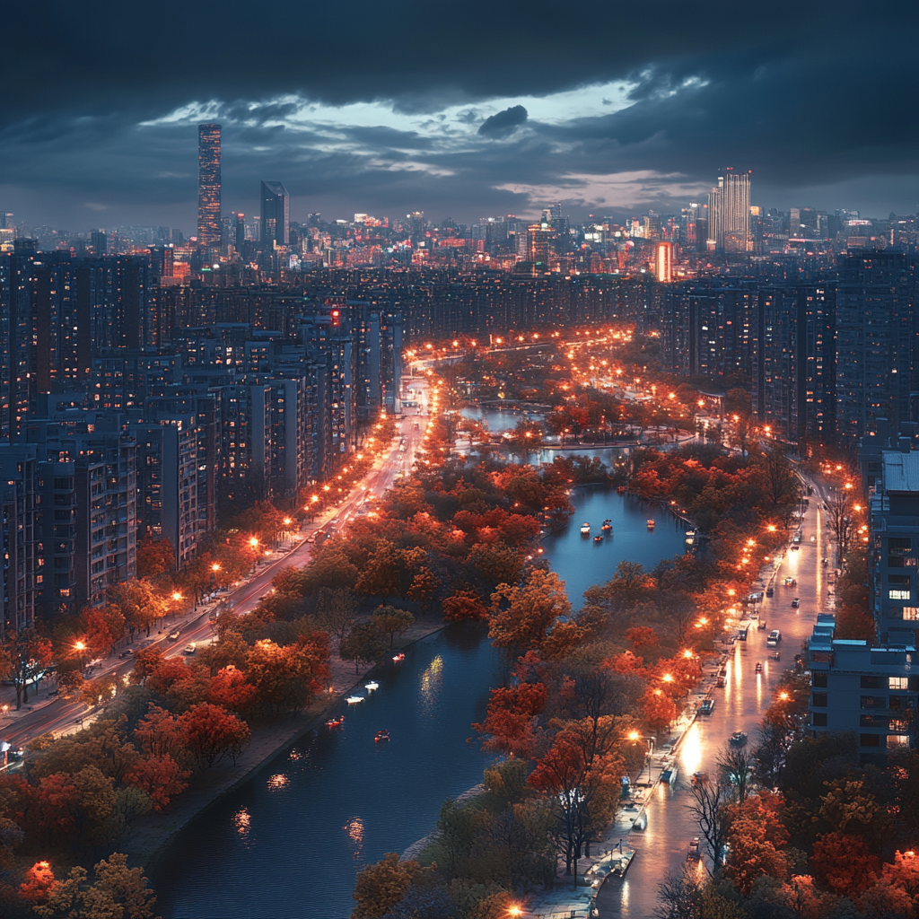 2024s Beijing City Lights View Rendering