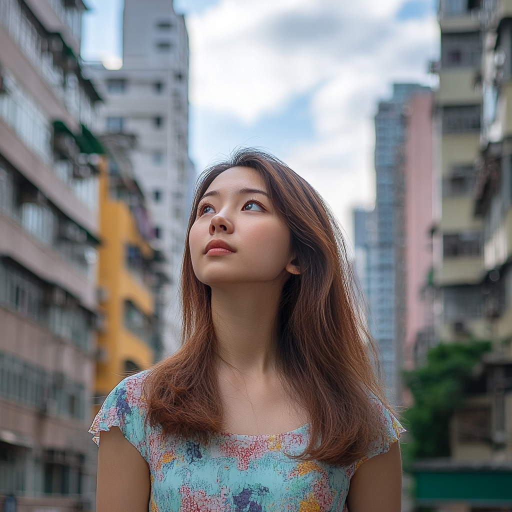 25-year-old Chinese woman in Hong Kong street photo