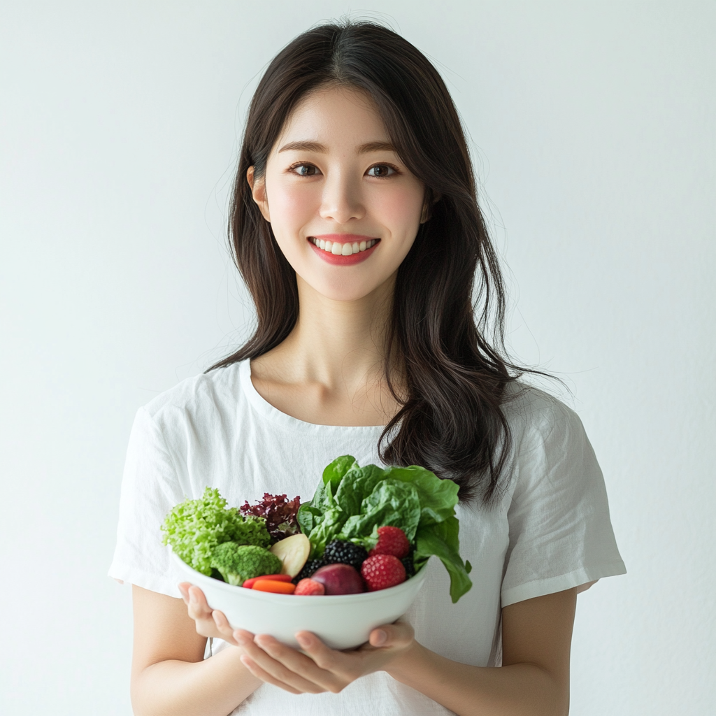 27-year-old Korean woman enjoys healthy food, yoga, and pilates.