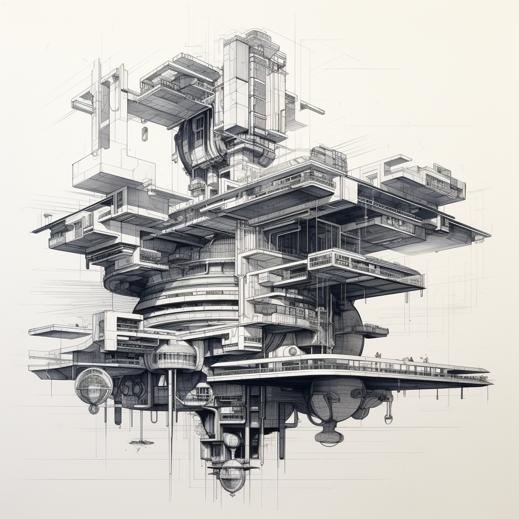 Detailed architectural drawing of space