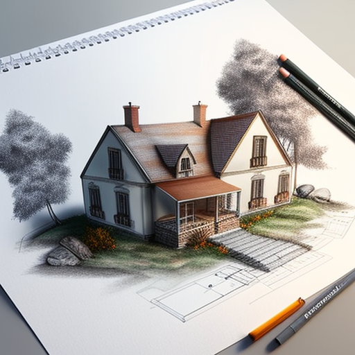 Beautiful 2D House 3D Render Artwork