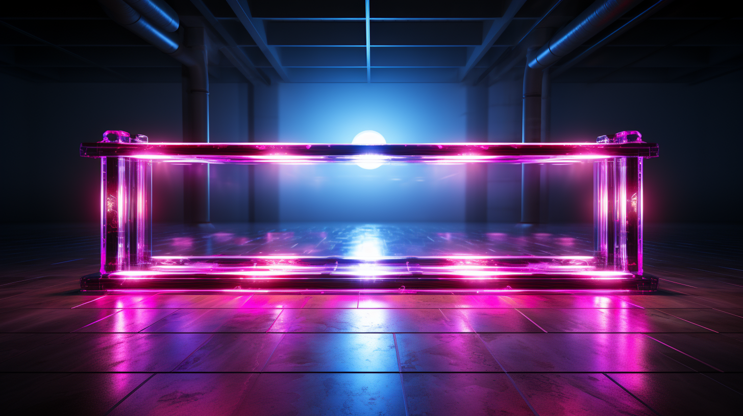 Stylish neon lights border corner design