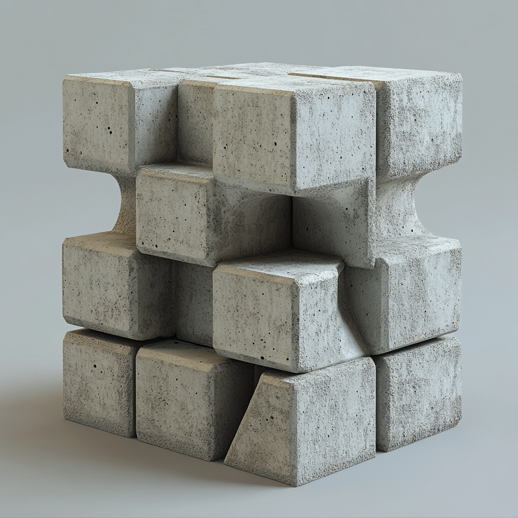 3D Printed Concrete Lego Blocks for Sustainable Architecture 