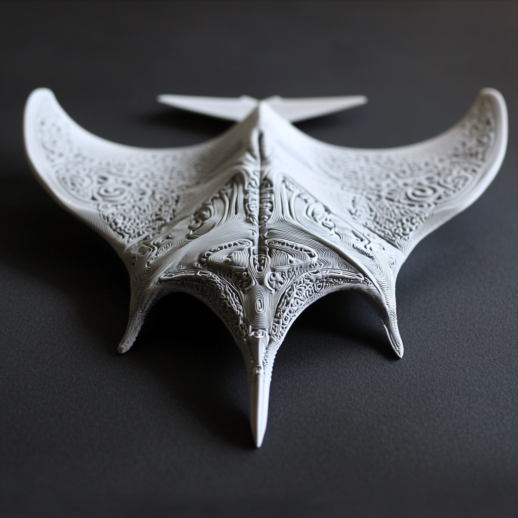 3D Printed Maori-Inspired Mantaray Aeronautic Aircraft Model