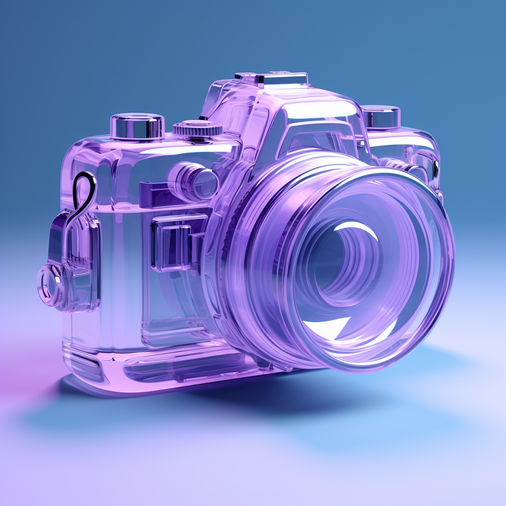 Semi-Transparent 3D Camera Icon