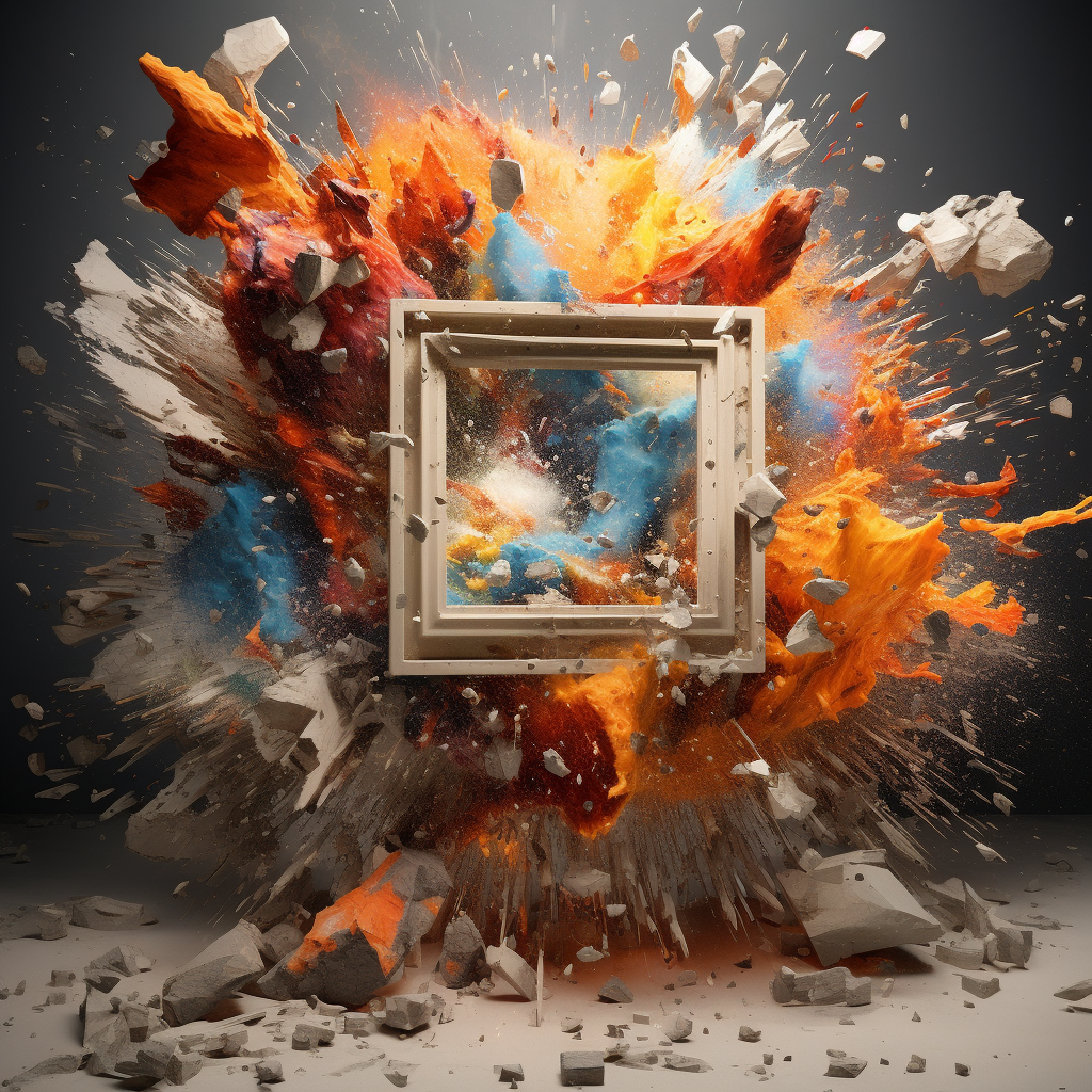 3D exploding art design