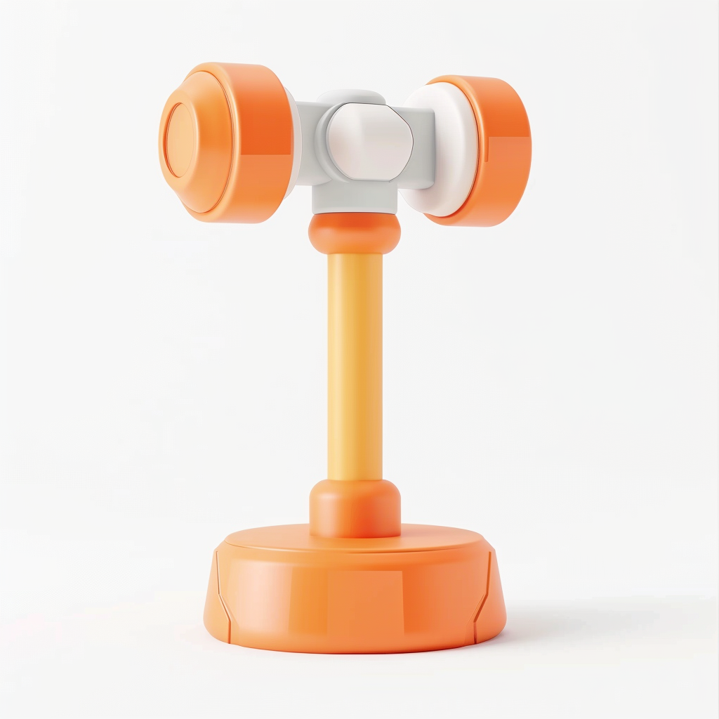 3D hammer with orange accent