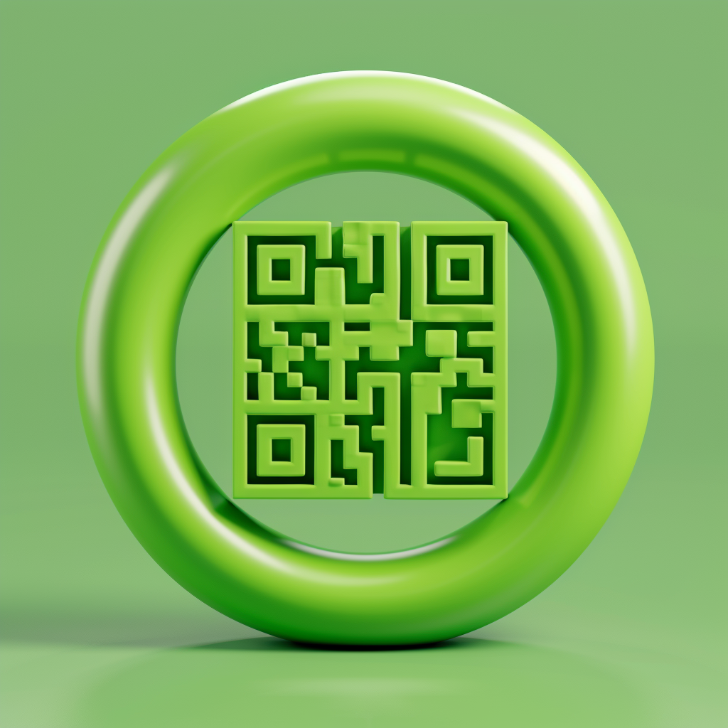 3D icon scanning QR code