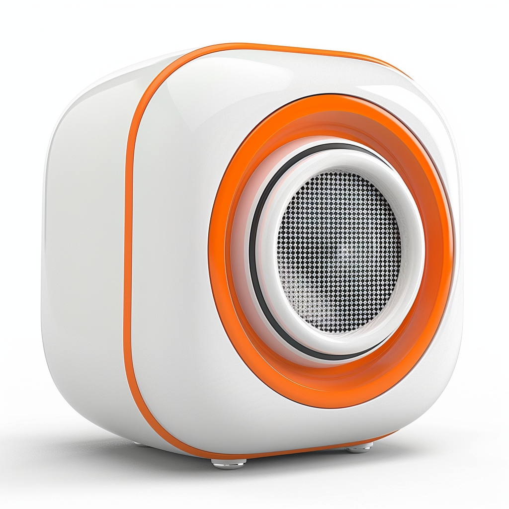 3D orange speaker icon