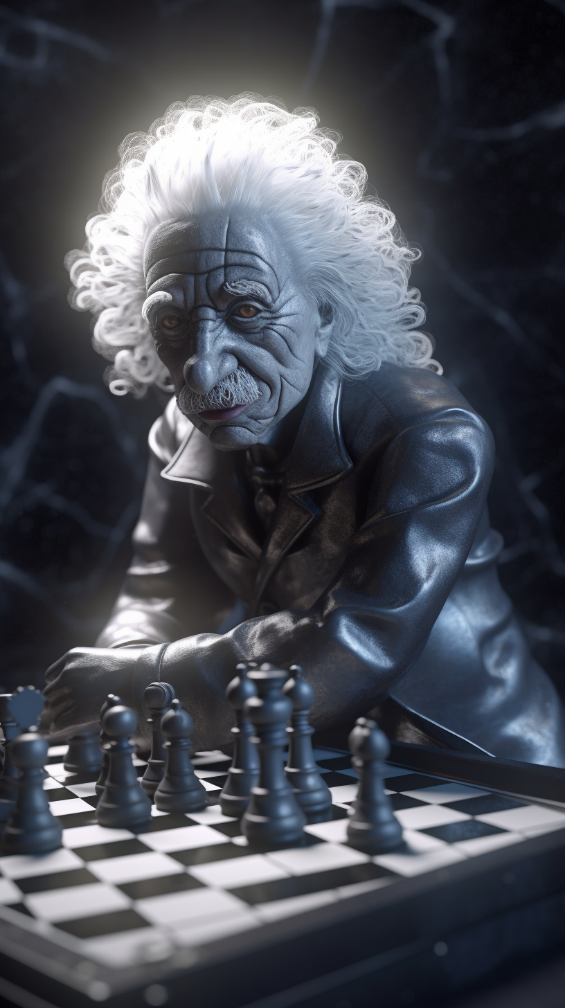 Einstein playing cosmic chess in 4D