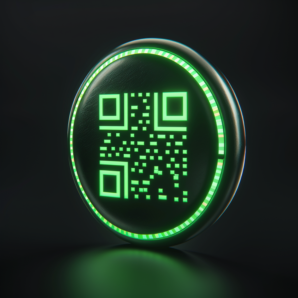 Green 3D QR Code Scanner