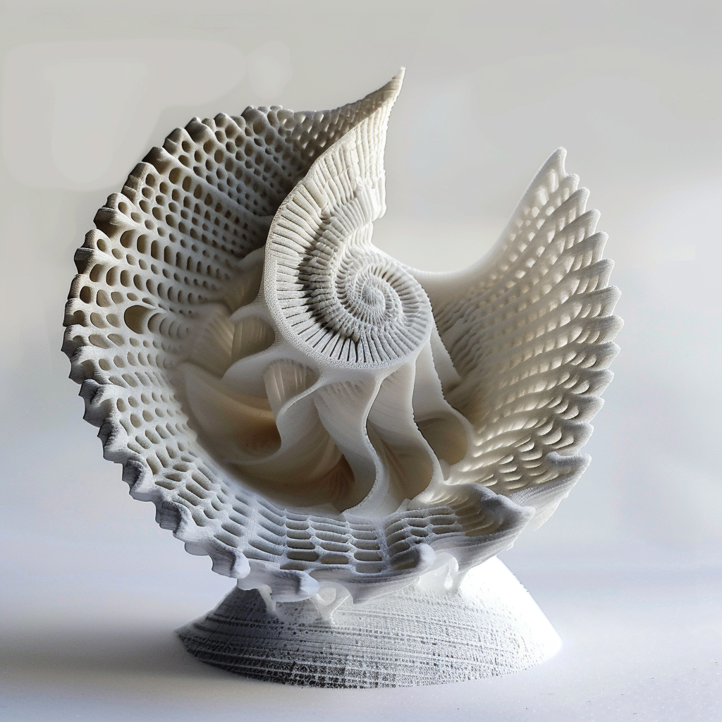 3D sea shell sculpture decor