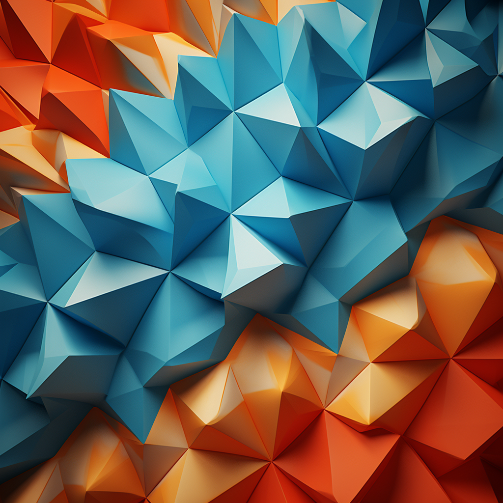 Colorful 3D Tessellation Polygon Art