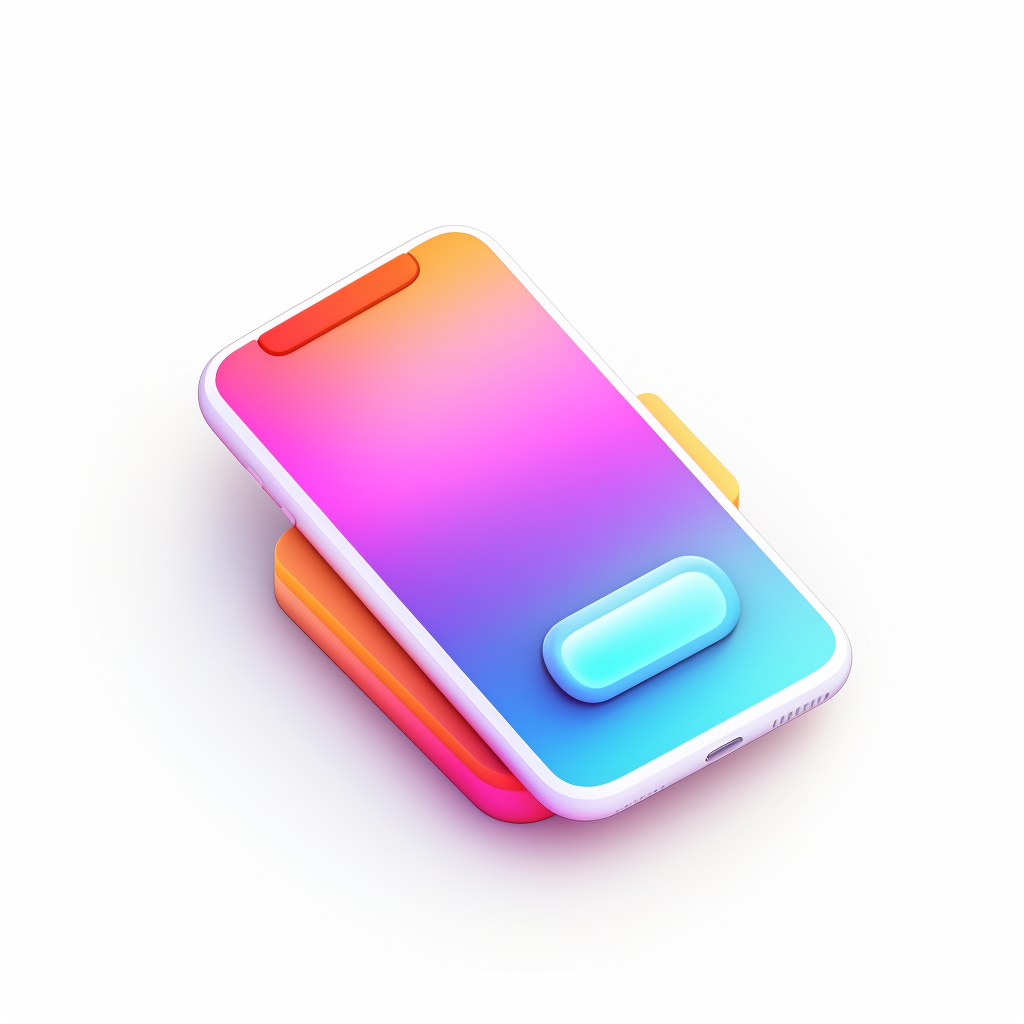 Colorful 3D text message icon