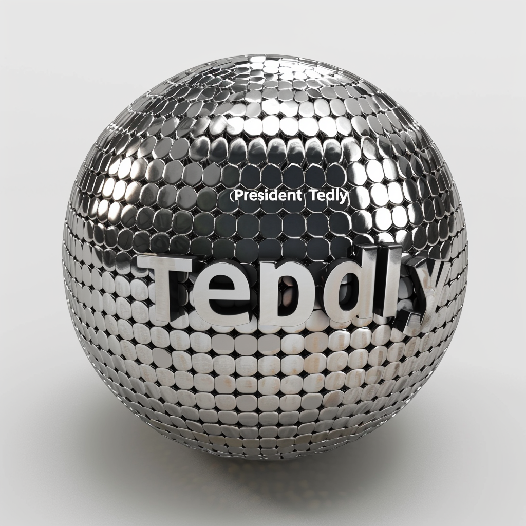 3D sphere with President Teddy C text