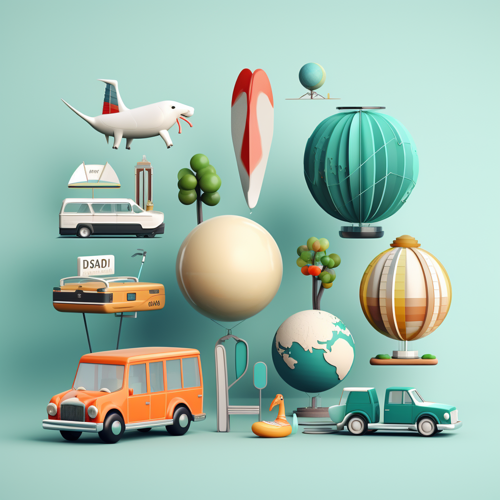 3D Travel Icons