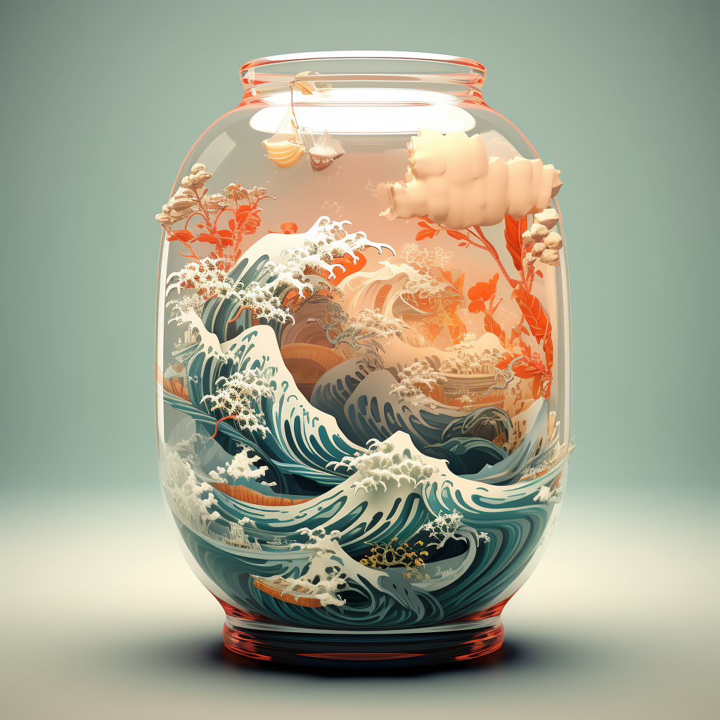 3D Vase Glass Art Design