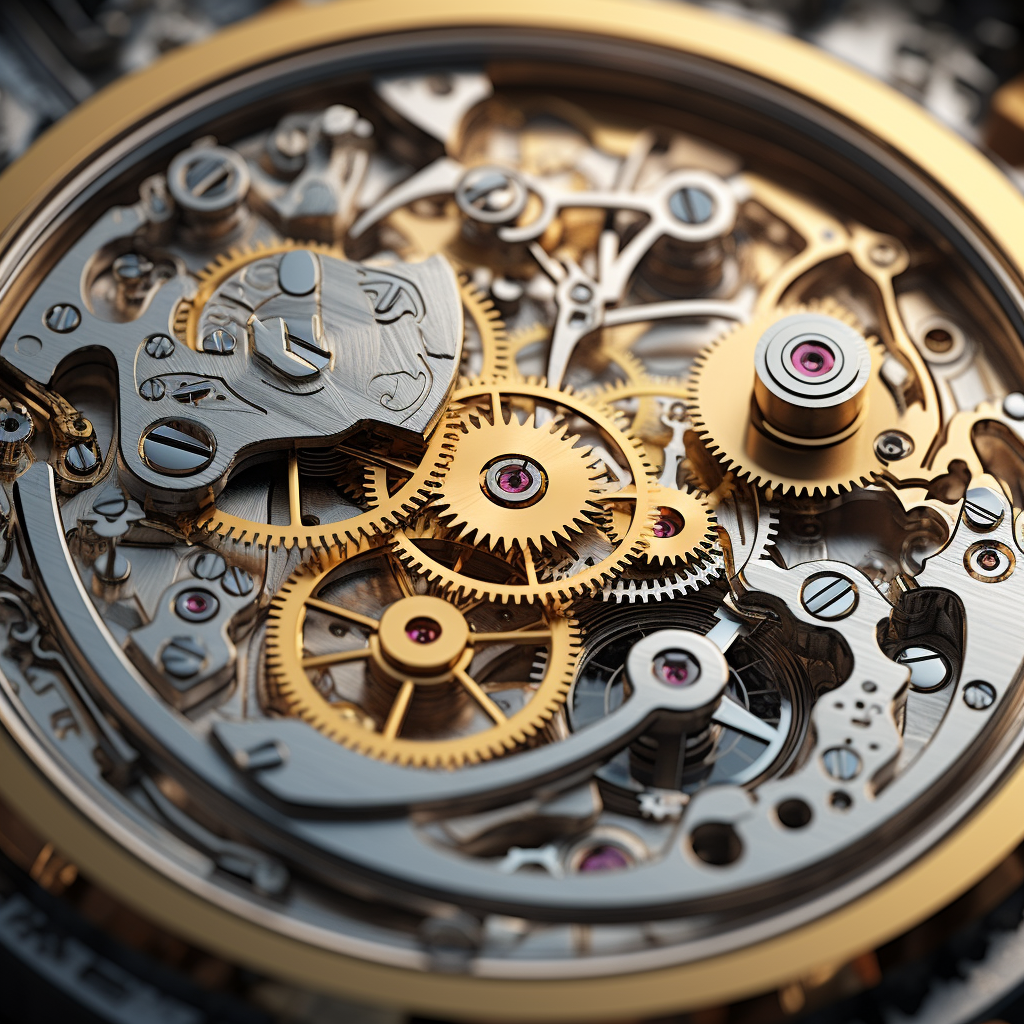 Realistic 3D Watch Mechanism Picture