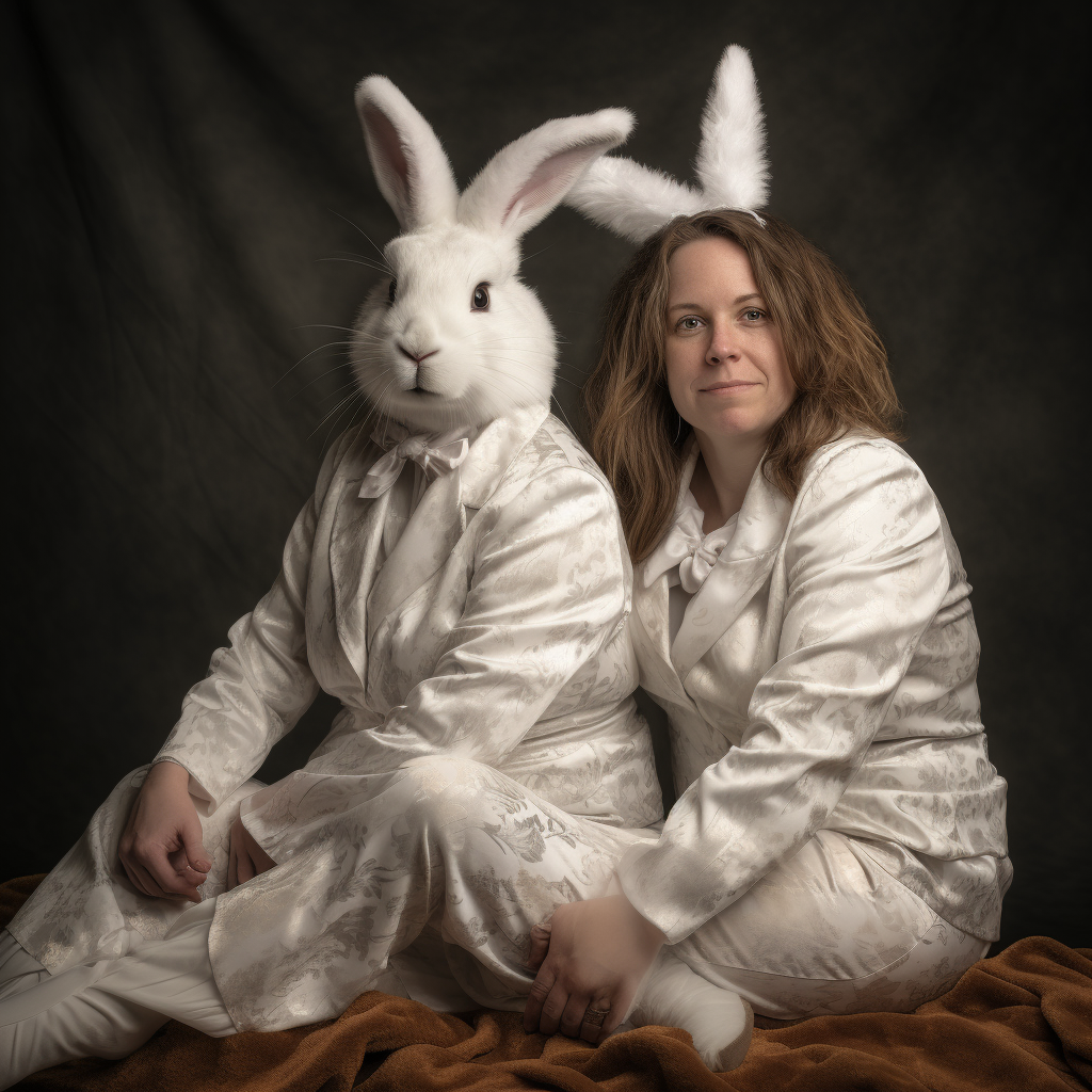 40-year-old females dressed as bunnies