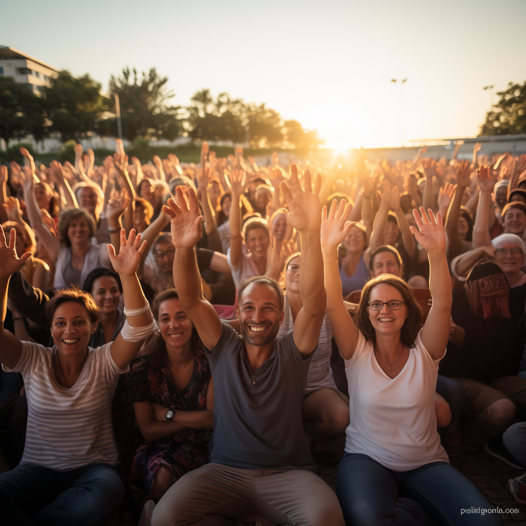 Group of Smiling People in Reading Glasses