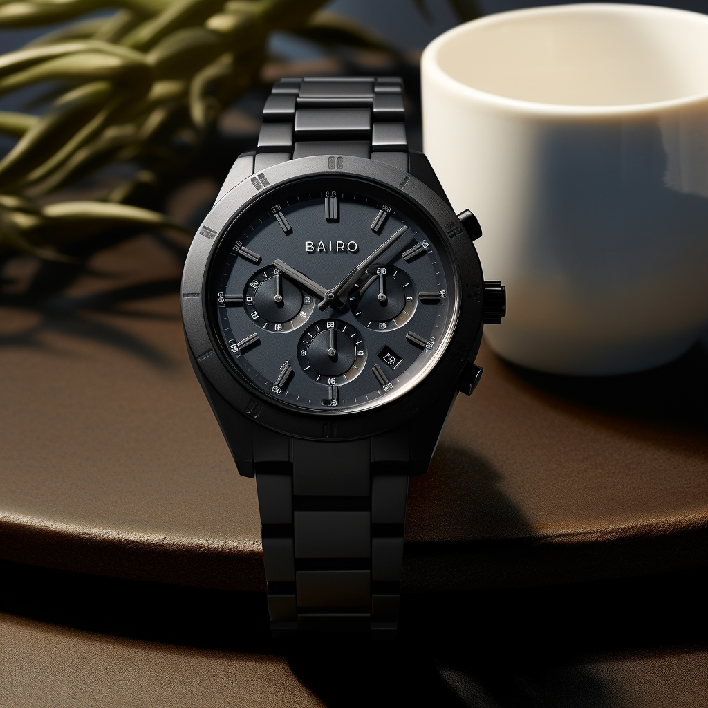 Stylish 45mm Rado Watch in Dark Metal