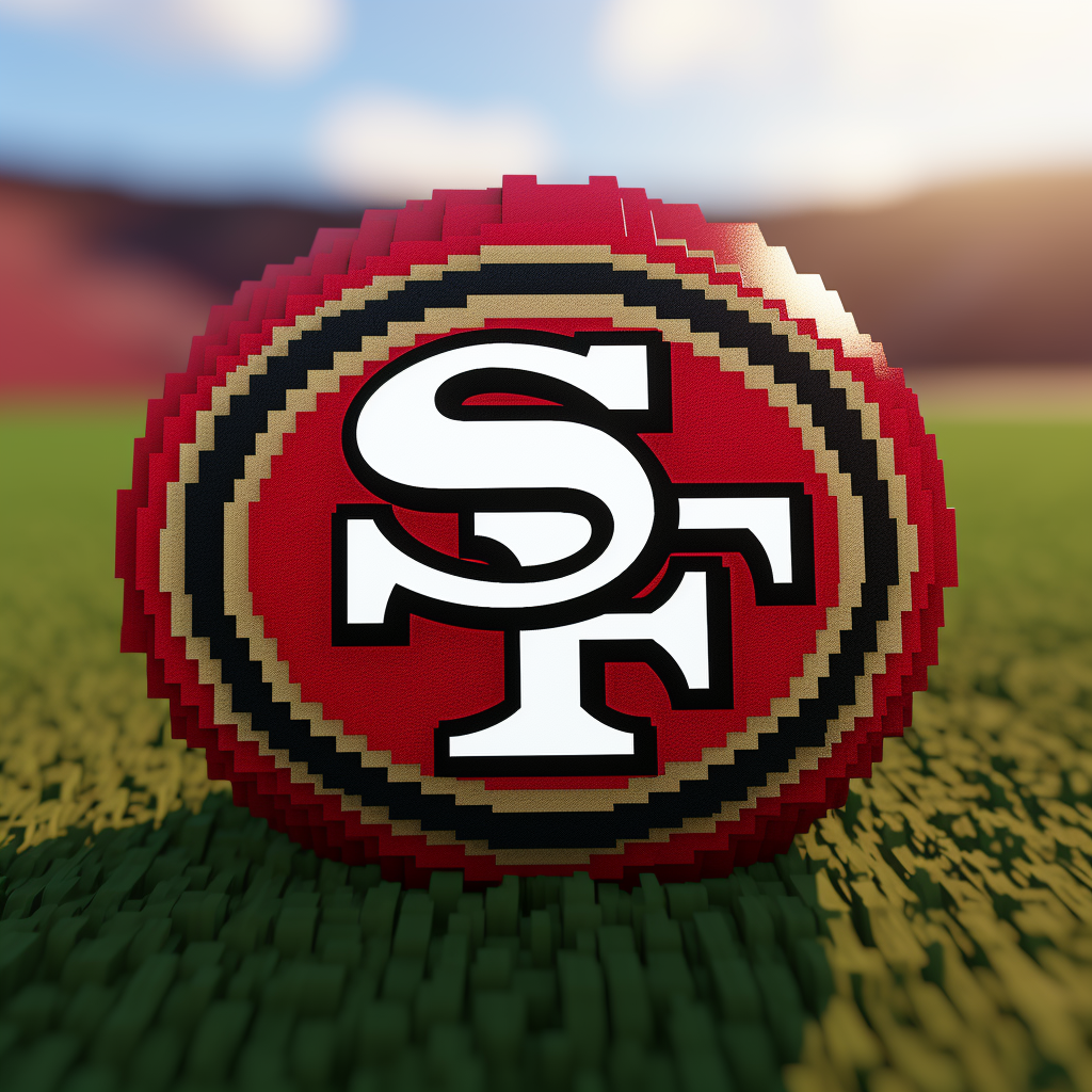 49ers Logo in Minecraft Style