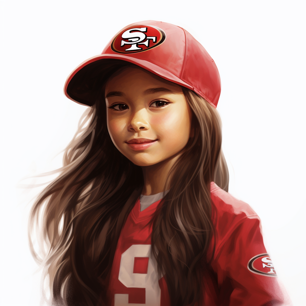 49ers logo on young girl