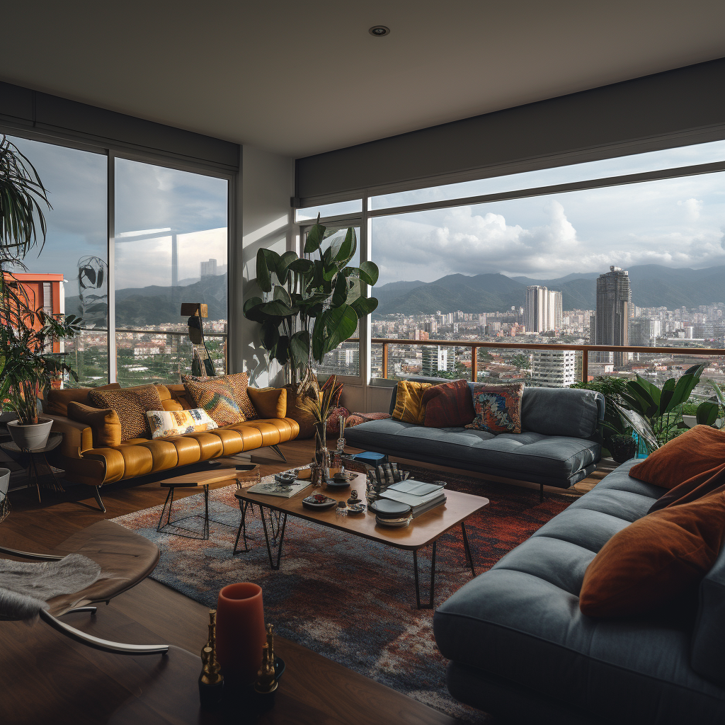 Beautiful Colombian Apartment Living Room